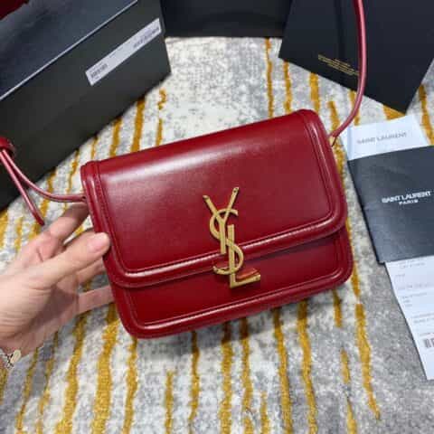 Saint laurent Ysl Solferino Box bag 酒红634305 634306