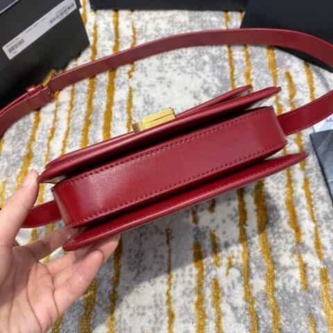 Saint laurent Ysl Solferino Box bag 酒红634305 634306