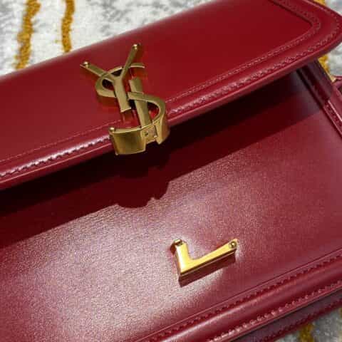 Saint laurent Ysl Solferino Box bag 酒红634305 634306