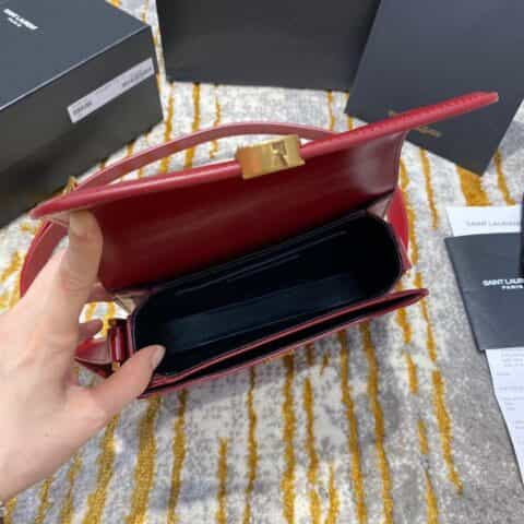 Saint laurent Ysl Solferino Box bag 酒红634305 634306