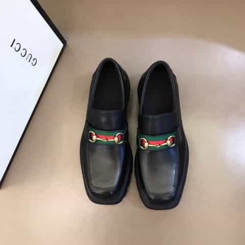 GUCCI古驰   头层小牛皮内里G～家男士厚底正装休闲皮鞋