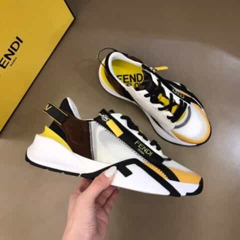 FENDI芬迪   F D春夏新品男士一脚蹬运动鞋
