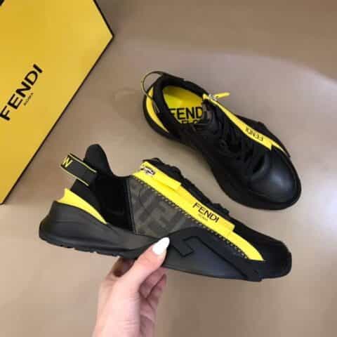 FENDI芬迪   F D春夏新品男士一脚蹬运动鞋