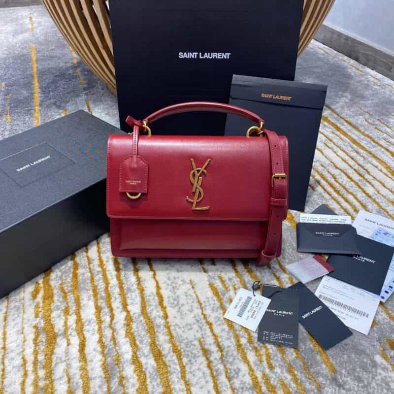 Saint laurent Ysl New medium sunset日落包 634723浅酒红色