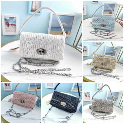 MIUMIU缪缪顶级进口小羊皮仿水晶链条包5BH012