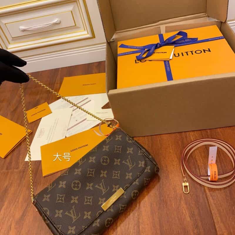 Louis Vuitton LV Favorite老花翻盖链条包单肩斜挎包M40718
