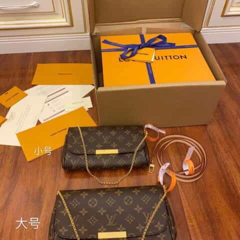 Louis Vuitton LV Favorite老花翻盖链条包单肩斜挎包M40718