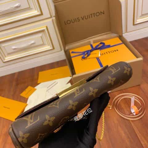 Louis Vuitton LV Favorite老花翻盖链条包单肩斜挎包M40718