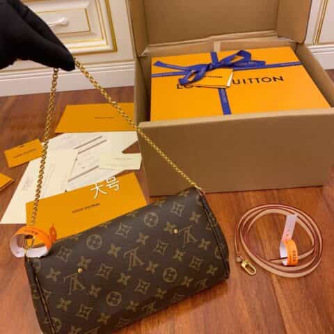 Louis Vuitton LV Favorite老花翻盖链条包单肩斜挎包M40718