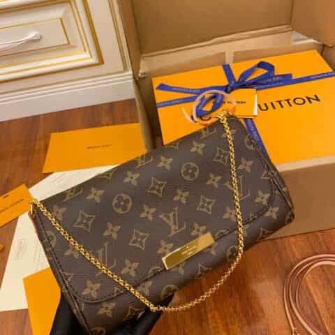 Louis Vuitton LV Favorite老花翻盖链条包单肩斜挎包M40718