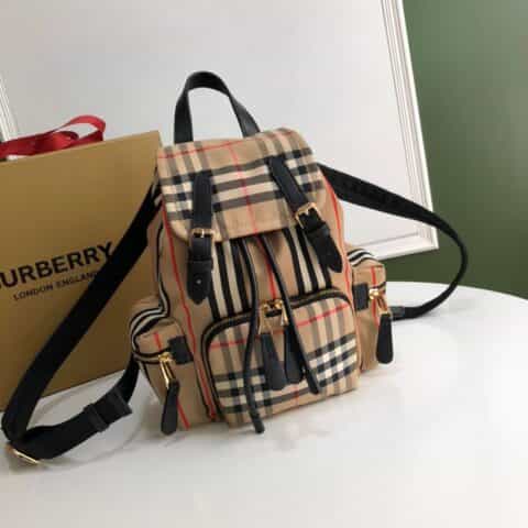 Burberrt巴宝莉Vintage 格纹军旅背包
