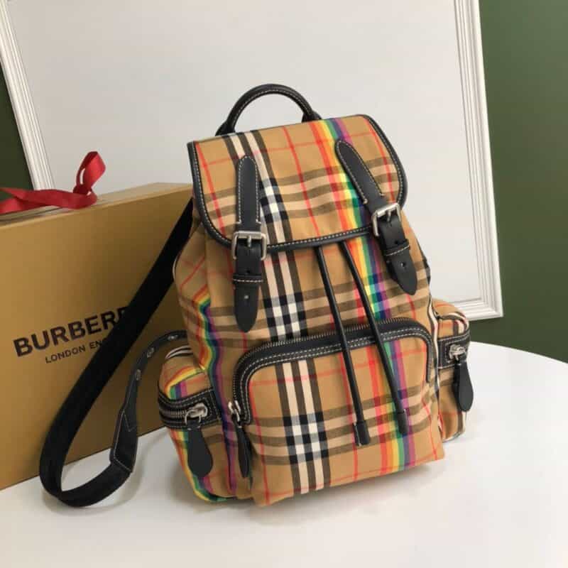 Burberrt巴宝莉Vintage 格纹军旅背包