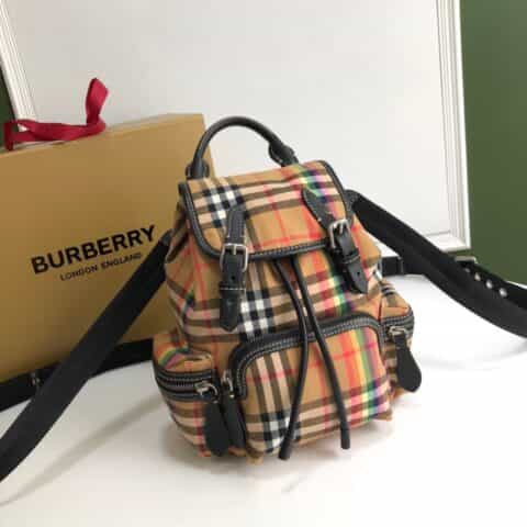 Burberrt巴宝莉Vintage 格纹军旅背包