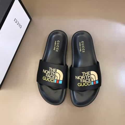 GUCCI古驰   头层小牛皮材质G家新品男士拖鞋