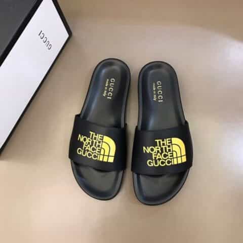 GUCCI古驰   头层小牛皮材质G家新品男士拖鞋