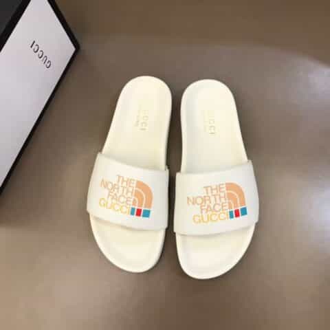 GUCCI古驰   头层小牛皮材质G家新品男士拖鞋