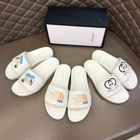 GUCCI古驰   头层小牛皮材质G家新品男士拖鞋