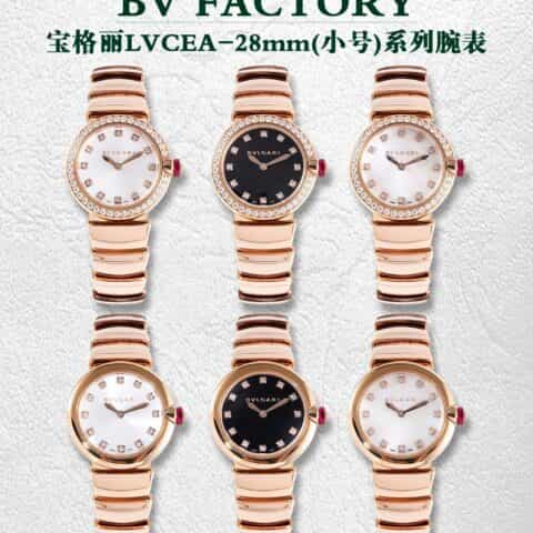 宝.格丽（BVLGARI）LVCEA 系列18K玫瑰金进口瑞士石英机芯腕表