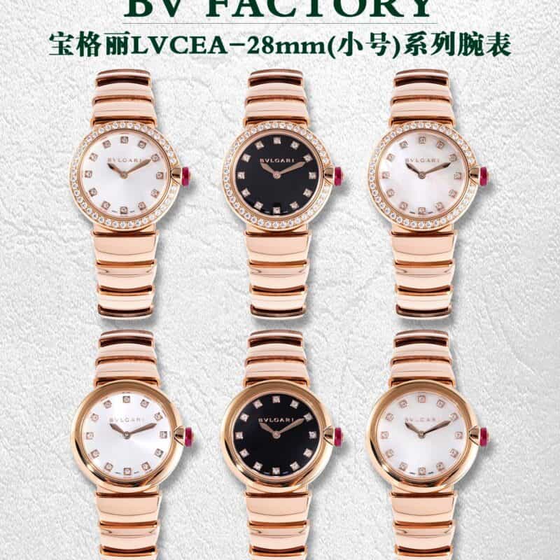 宝.格丽（BVLGARI）LVCEA 系列18K玫瑰金进口瑞士石英机芯腕表