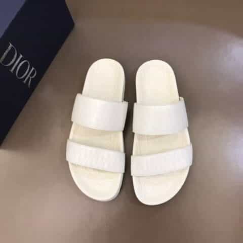 DIOR迪奥   2021夏季进口原版压花牛皮男士高品质经典拖鞋