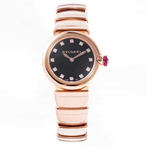宝.格丽（BVLGARI）LVCEA 系列18K玫瑰金进口瑞士石英机芯腕表
