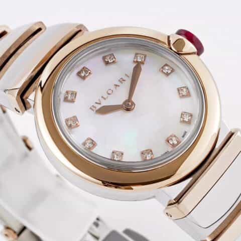 宝.格丽（BVLGARI）LVCEA 系列18K玫瑰金进口瑞士石英机芯腕表
