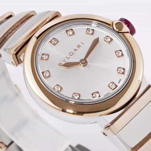 宝.格丽（BVLGARI）LVCEA 系列18K玫瑰金进口瑞士石英机芯腕表