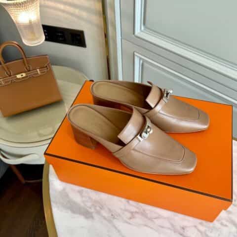 Hermes爱马仕  秋冬blossom新款凯莉扣半拖