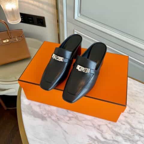 Hermes爱马仕  秋冬blossom新款凯莉扣半拖