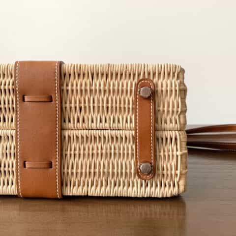 Hermès爱马仕 Kelly 25 Picnic 金棕/编织 银扣 全手工