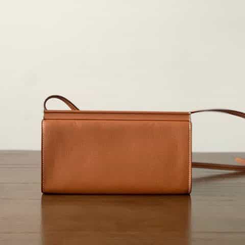 Hermès爱马仕 Clic evercolor 金棕 银扣 全手工