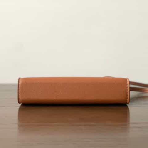 Hermès爱马仕 Clic evercolor 金棕 银扣 全手工