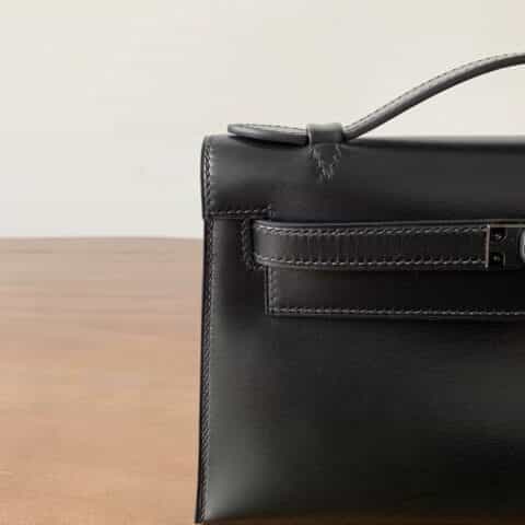 Hermès爱马仕 Kelly 1代 box 黑色黑扣 全手工