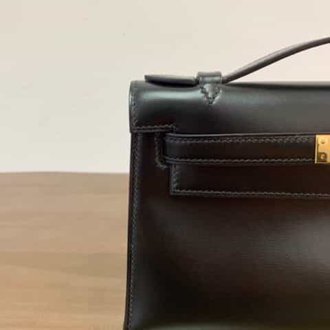 Hermès爱马仕 Kelly 1代 box 黑色金扣 全手工