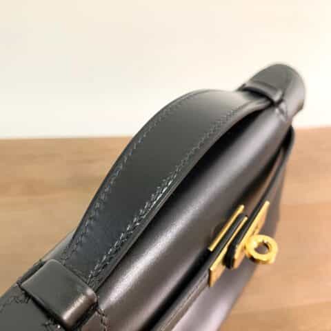 Hermès爱马仕 Kelly 1代 box 黑色金扣 全手工