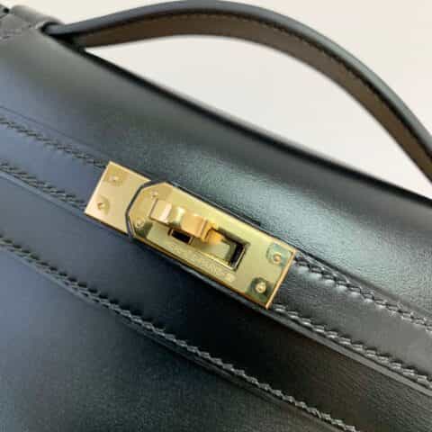 Hermès爱马仕 Kelly 1代 box 黑色金扣 全手工