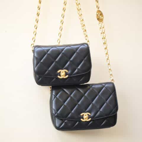 Chanel香奈儿 2020秋冬复古金币链条口盖包 大号