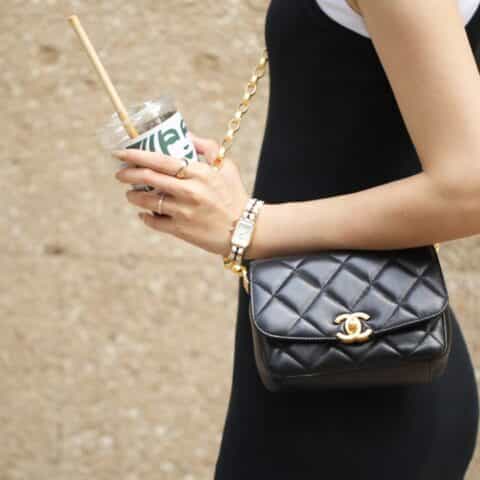 Chanel香奈儿 2020秋冬复古金币链条口盖包 小号