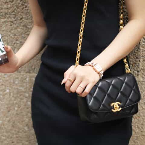 Chanel香奈儿 2020秋冬复古金币链条口盖包 小号