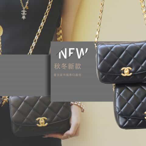 Chanel香奈儿 2020秋冬复古金币链条口盖包 大号