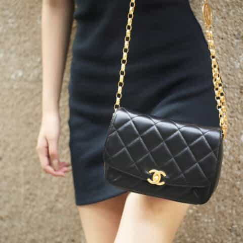 Chanel香奈儿 2020秋冬复古金币链条口盖包 大号