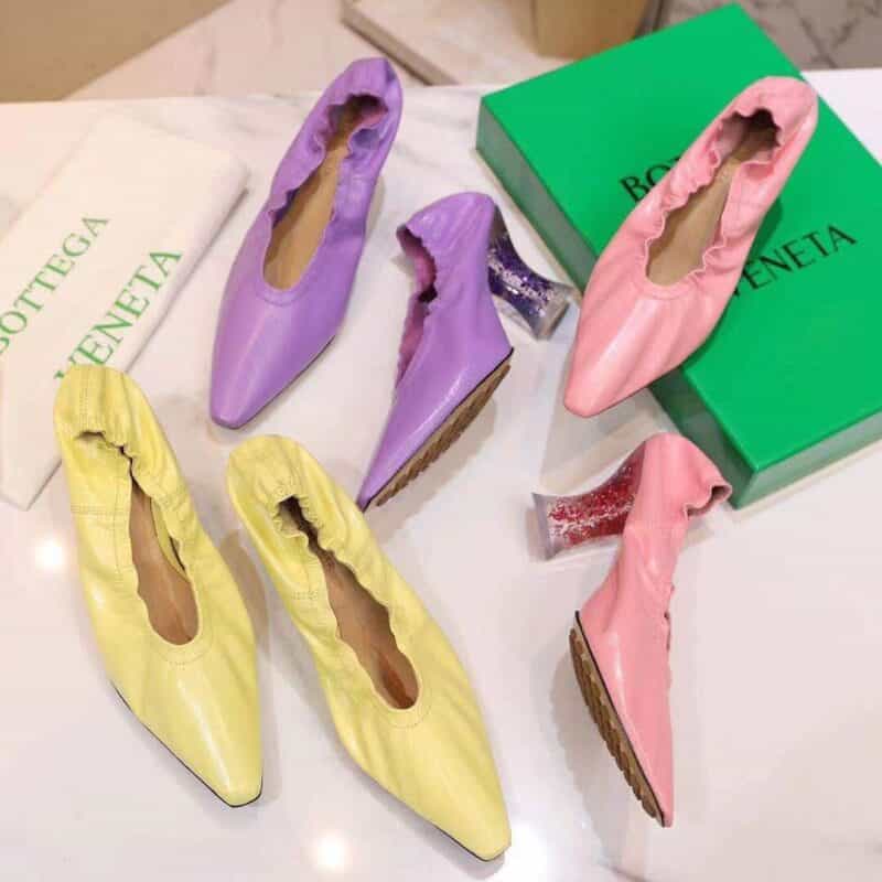 BOTTEG* VENET*2021春夏新品水晶跟复古女巫鞋