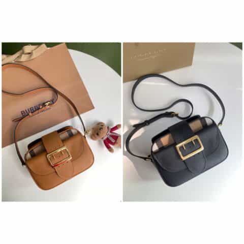 Burberry巴宝莉粒纹皮革The Buckle 搭扣包6102