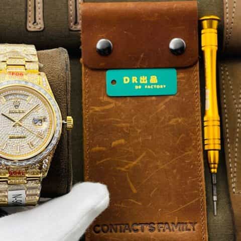 劳.力士Day date II系列星期日历型密镶钻特别款定制海鸥TOP级2836双期显示机芯腕表