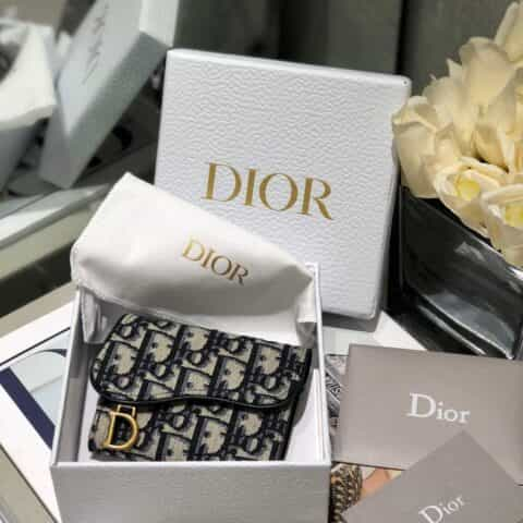 Dior 蓝色Oblique印花Lotus马鞍钱包 S5652CTZQ_M928