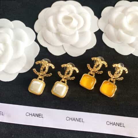 新款 CHANEL香奈儿双c耳钉耳环