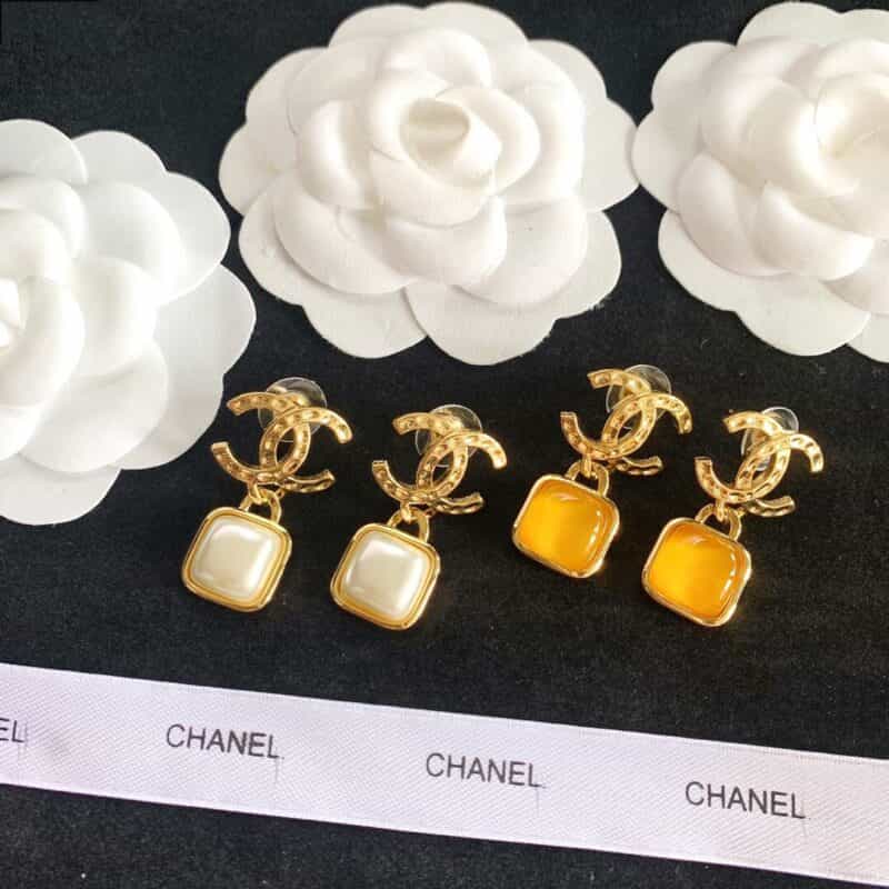 新款 CHANEL香奈儿双c耳钉耳环