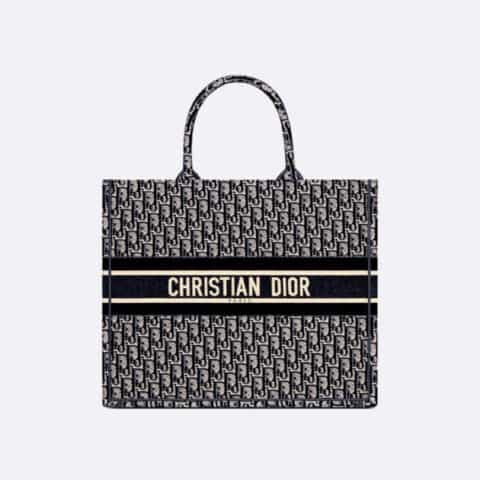 Dior蓝色天鹅绒Oblique印花Book Tote Bag M1286ZWVF_M928