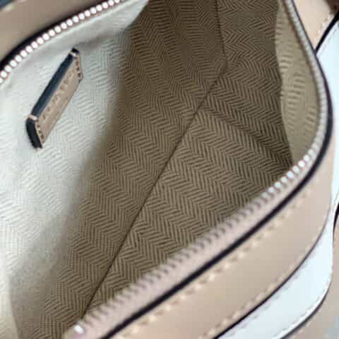 LOEWE罗意威 Mini Puzzle bag几何包 0338灰白绿拼色18CM