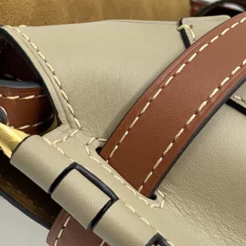 Loewe罗意威 Small Gate bag 马鞍包 0301棕灰拼色20CM